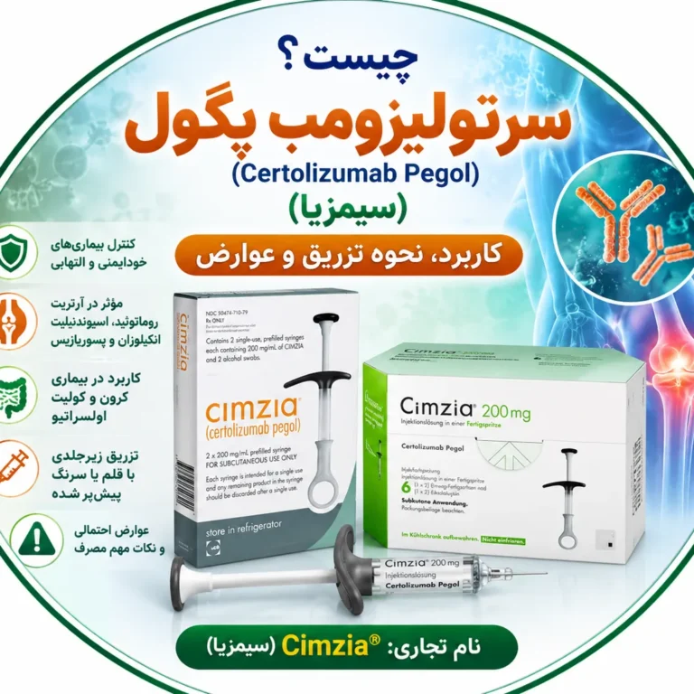 سرتولیزومب پگول (سیمزیا) چیست؟ کاربرد، نحوه تزریق و عوارض